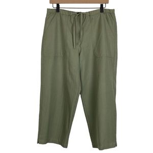 Caribbean Joe Sage Green Wide Leg Cropped Pant